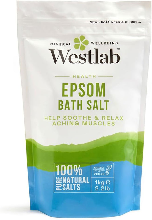 Westlab 100% Pure Reviving Epsom Salt, 1 Kg